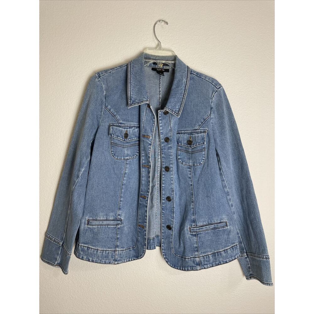 style co, denim jacket, blue, size L - Picture 1 of 6